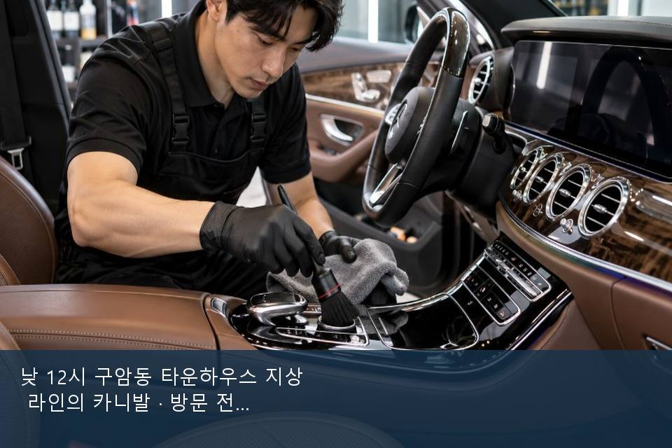 낮 12시 구암동 타운하우스 지상 라인의 카니발 · 방문 전에 확인한 것